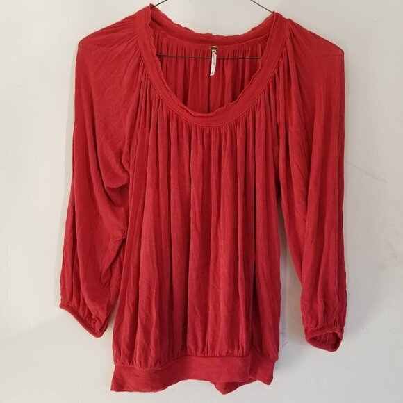Free People Blouson Long Sleeve Top Blouse Size XS - Picture 1 of 8
